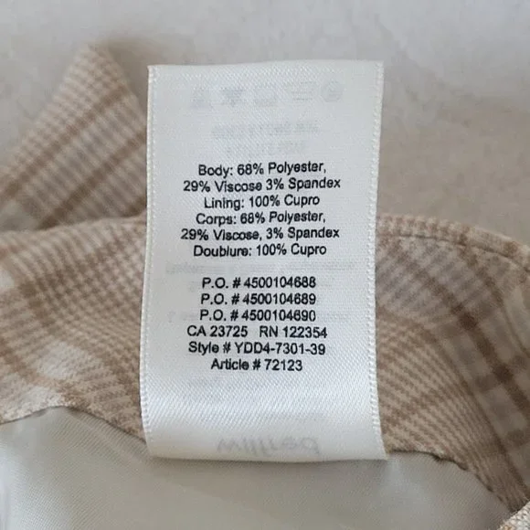 Wilfred Tie Front Skirt in Cream Plaid - Picture 7 of 7